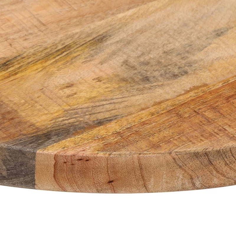 Table Top Ø 60x2.5 cm Round Solid Wood Rough Mango