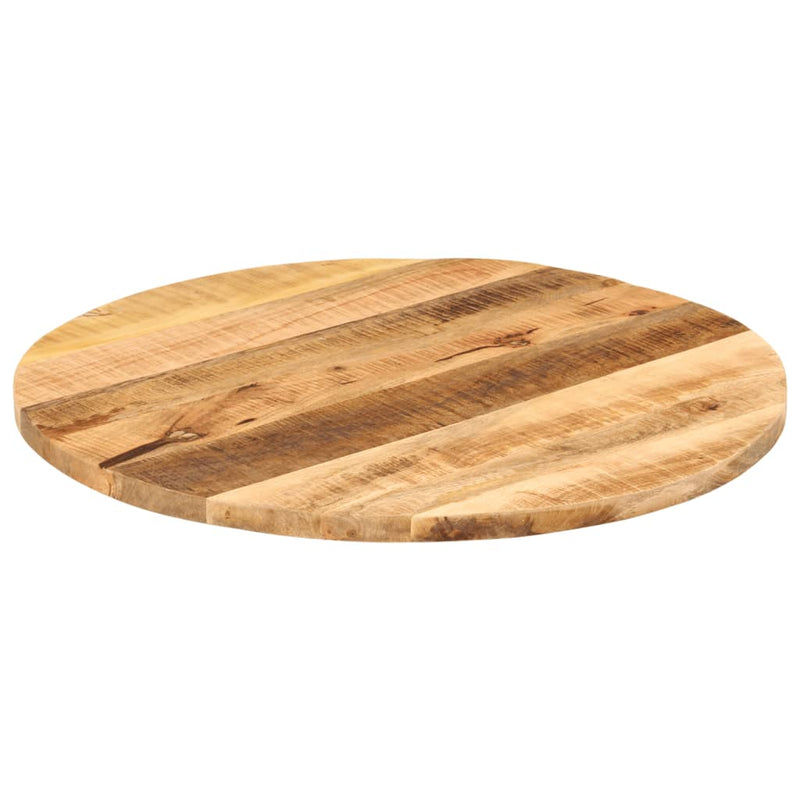 Table Top Ø 70x3.8 cm Round Solid Wood Rough Mango