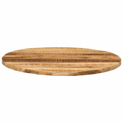 Table Top Ø 70x3.8 cm Round Solid Wood Rough Mango