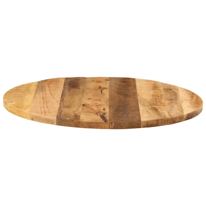 Table Top Ø 70x3.8 cm Round Solid Wood Rough Mango