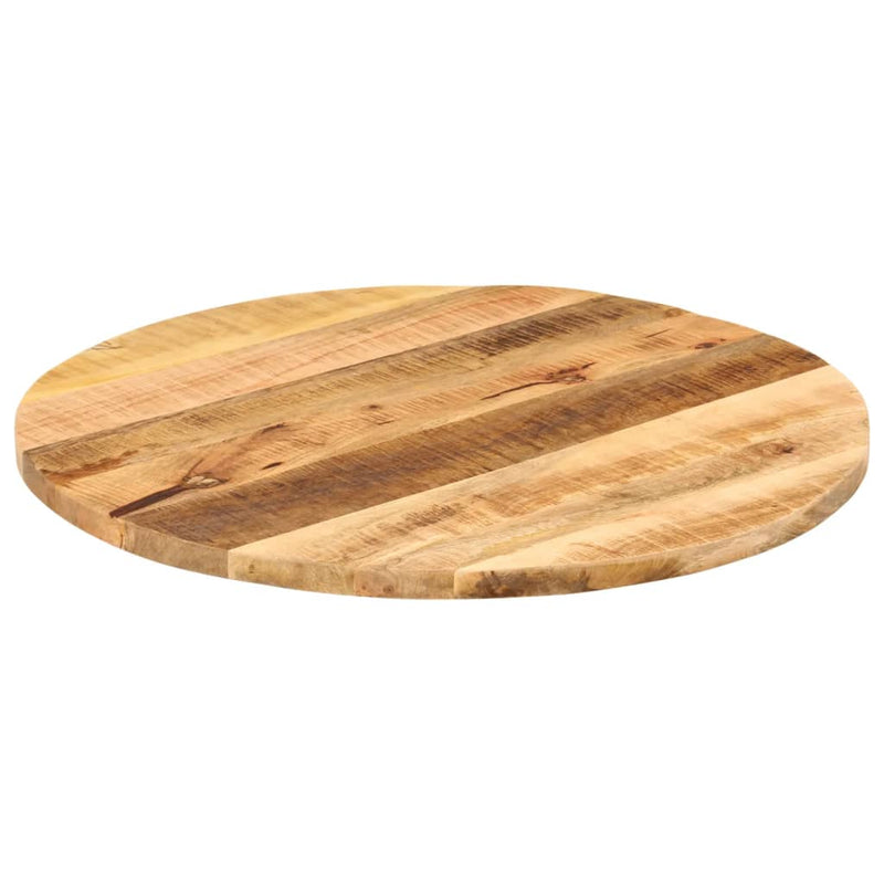 Table Top Ø 80x2.5 cm Round Solid Wood Rough Mango