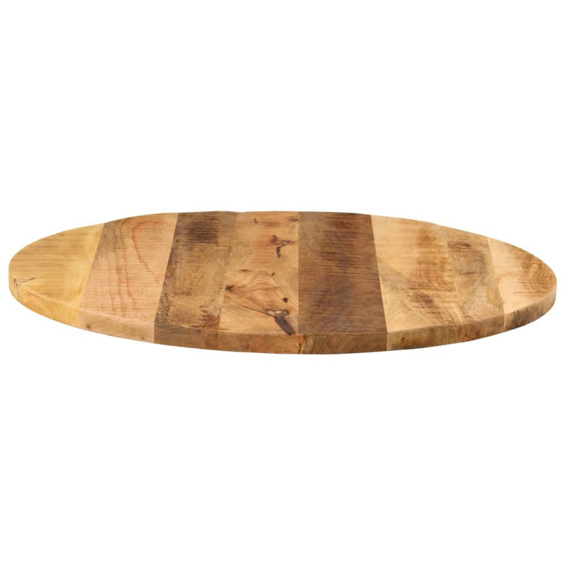 Table Top Ø 80x2.5 cm Round Solid Wood Rough Mango