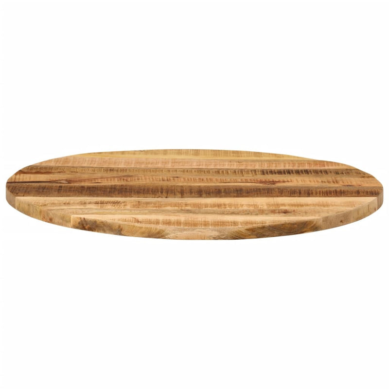 Table Top Ø 90x2.5 cm Round Solid Wood Rough Mango