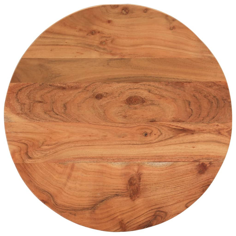 Table Top Ø40x3.8 cm Round Solid Wood Acacia