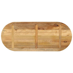 vidaXL Table Top 110x40x2.5 cm Oval Solid Wood Rough Mango 5