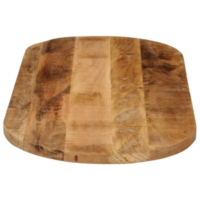 Table Top 90x40x3.8 cm Oval Solid Wood Rough Mango