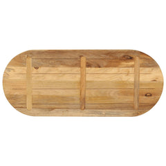 vidaXL Table Top 90x40x3.8 cm Oval Solid Wood Rough Mango 5