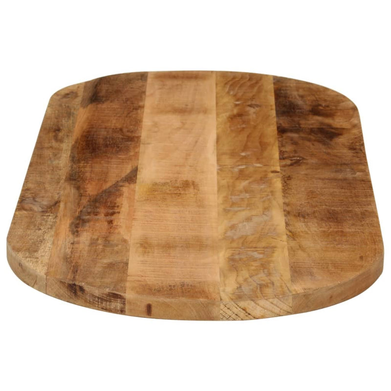 Table Top 100x40x3.8 cm Oval Solid Wood Rough Mango