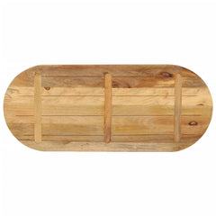 vidaXL Table Top 100x50x3.8 cm Oval Solid Wood Rough Mango 5