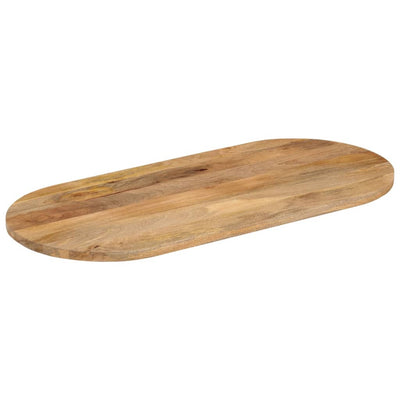 Table Top 80x40x3.8 cm Oval Solid Wood Mango