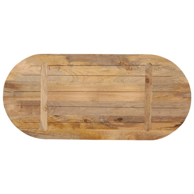 Table Top 80x40x3.8 cm Oval Solid Wood Mango