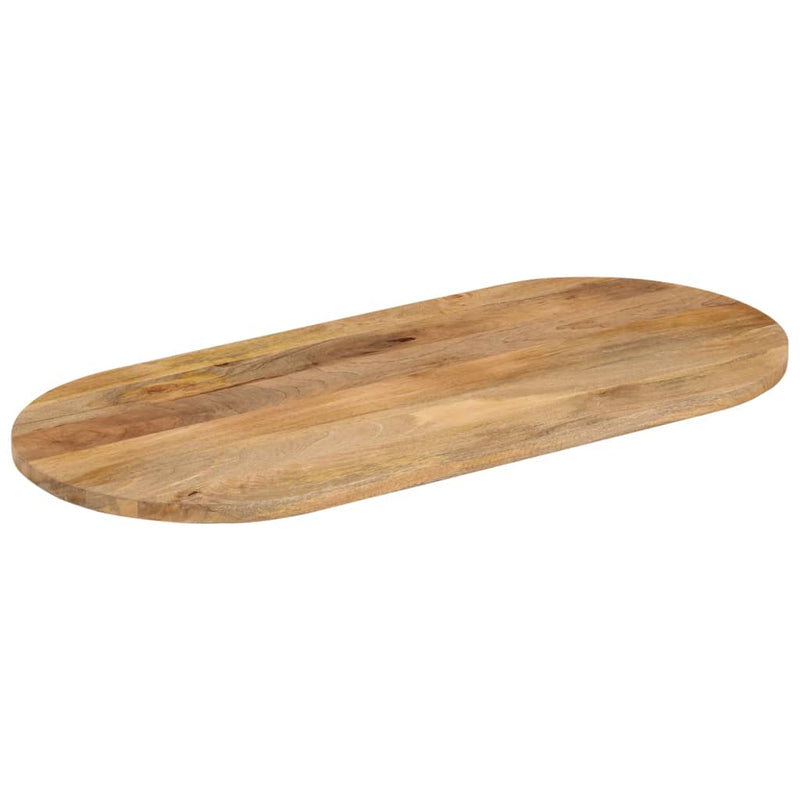 Table Top 110x50x3.8 cm Oval Solid Wood Mango