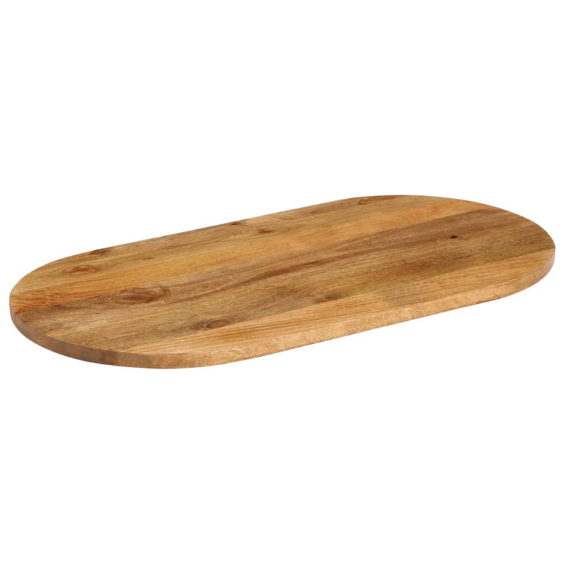 Table Top 100x40x2.5 cm Oval Solid Wood Mango