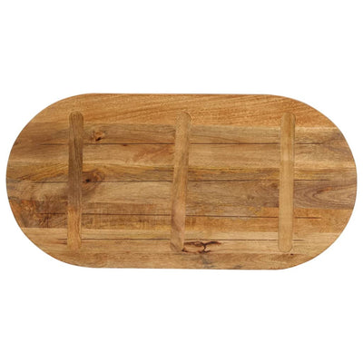 Table Top 100x40x2.5 cm Oval Solid Wood Mango