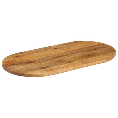 Table Top 110x50x3.8 cm Oval Solid Wood Mango