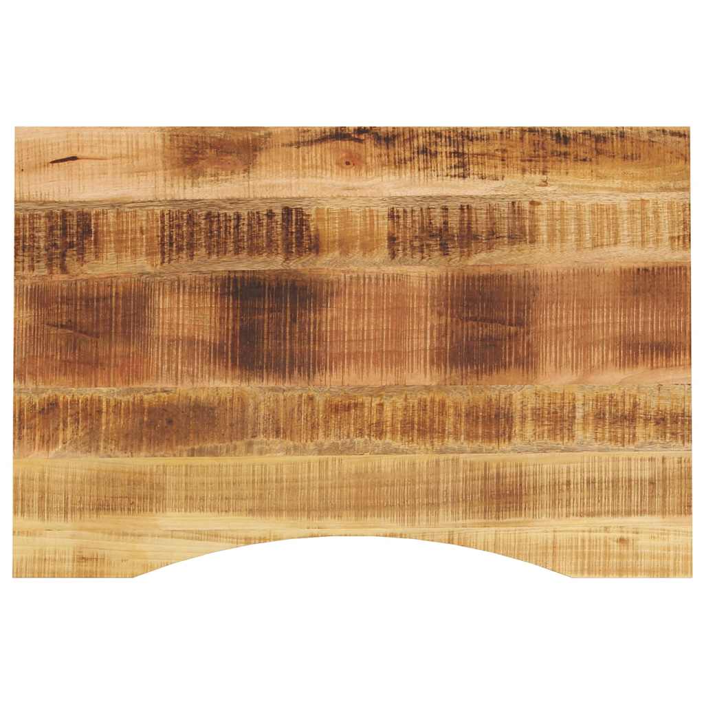 vidaXL Desk Top with Curve 80x50x2.5 cm Solid Wood Rough Mango 1