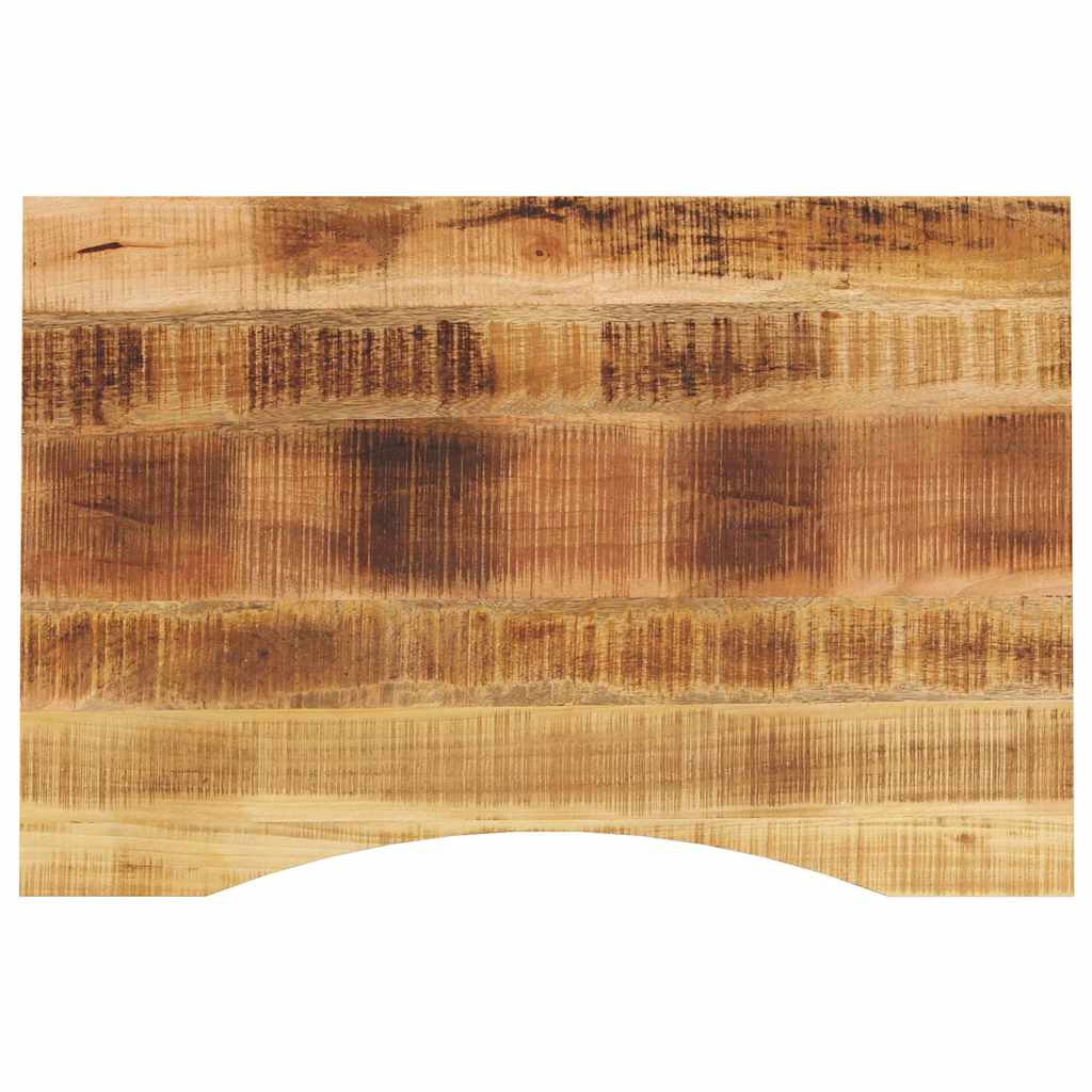 vidaXL Desk Top with Curve 90x50x2.5 cm Solid Wood Rough Mango 1