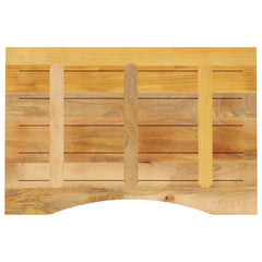 vidaXL Desk Top with Curve 90x50x2.5 cm Solid Wood Rough Mango 5