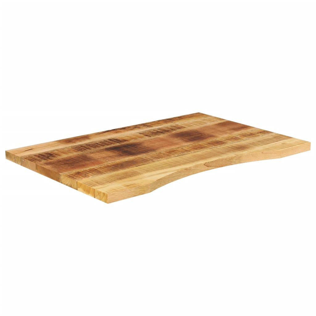 vidaXL Desk Top with Curve 100x60x2.5 cm Solid Wood Rough Mango 2