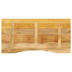 vidaXL Desk Top with Curve 110x60x2.5 cm Solid Wood Rough Mango 5