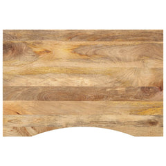 vidaXL Desk Top with Curve 90x50x2.5 cm Solid Wood Rough Mango 1