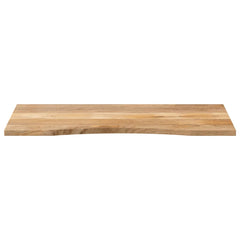 vidaXL Desk Top with Curve 110x50x2.5 cm Solid Wood Rough Mango 3