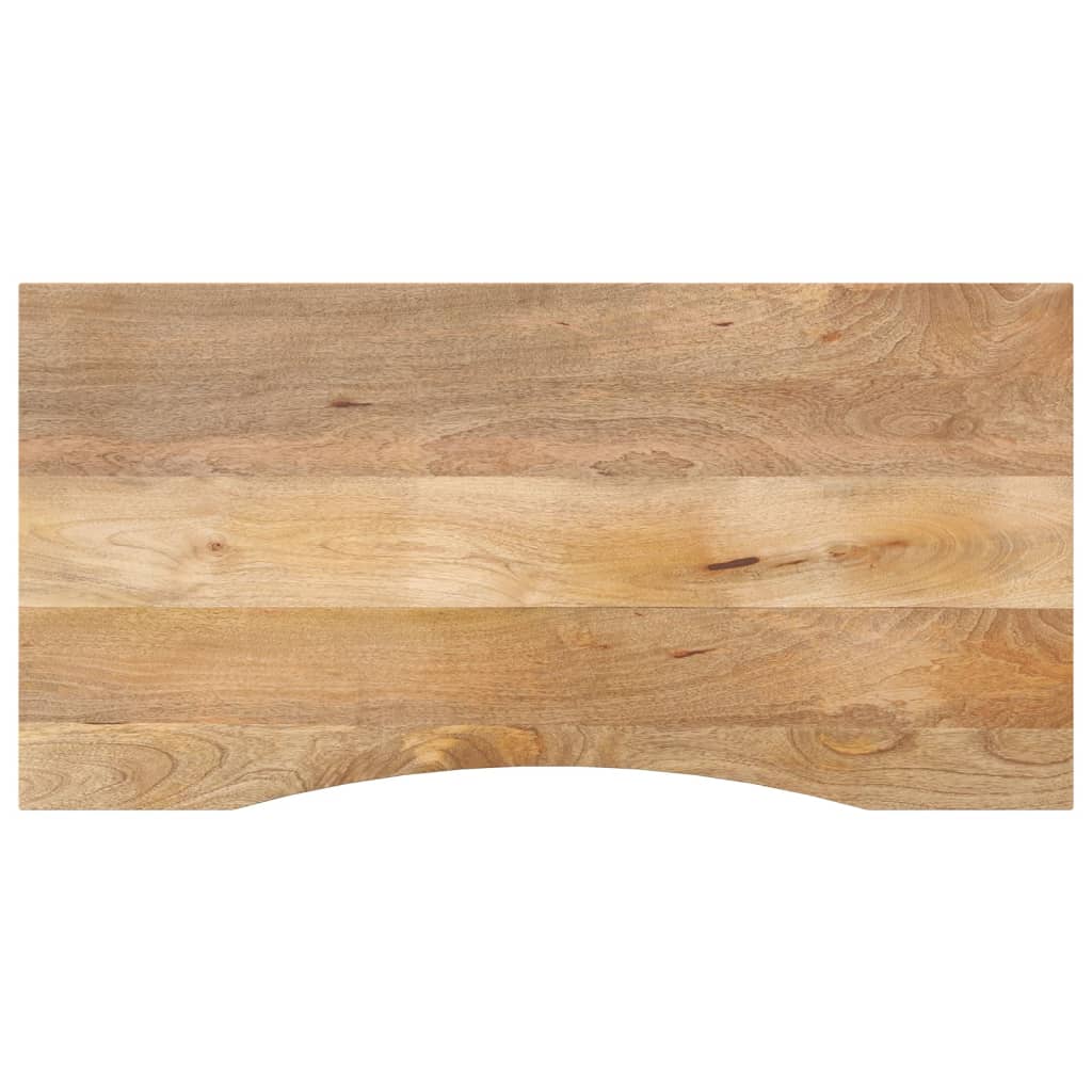 vidaXL Desk Top with Curve 140x50x2,5 cm Solid Wood Rough Mango 1