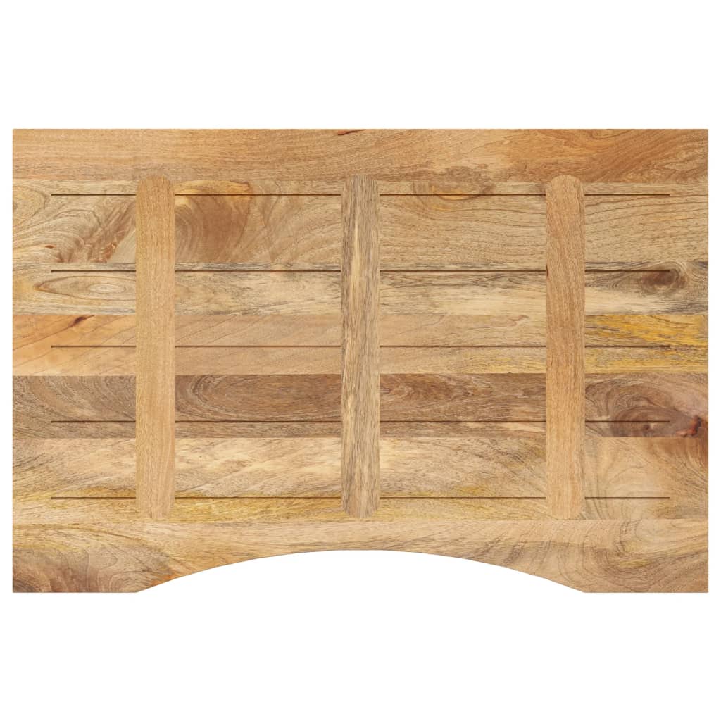 vidaXL Desk Top with Curve 90x60x2.5 cm Solid Wood Rough Mango 5