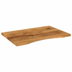 vidaXL Desk Top with Curve 80x50x2.5 cm Solid Wood Rough Mango 2