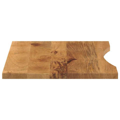 vidaXL Desk Top with Curve 80x50x2.5 cm Solid Wood Rough Mango 4