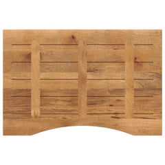 vidaXL Desk Top with Curve 80x50x2.5 cm Solid Wood Rough Mango 5