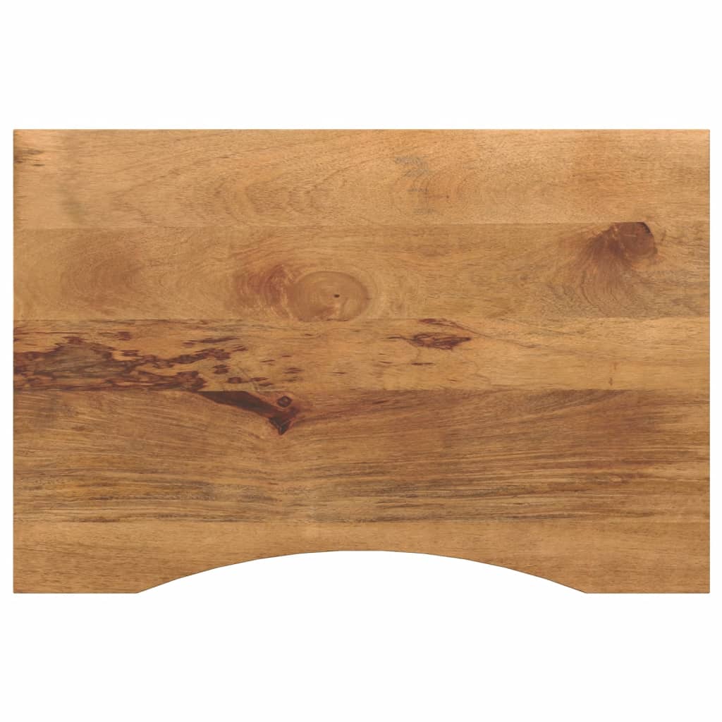 vidaXL Desk Top with Curve 90x50x2,5 cm Solid Wood Rough Mango 1