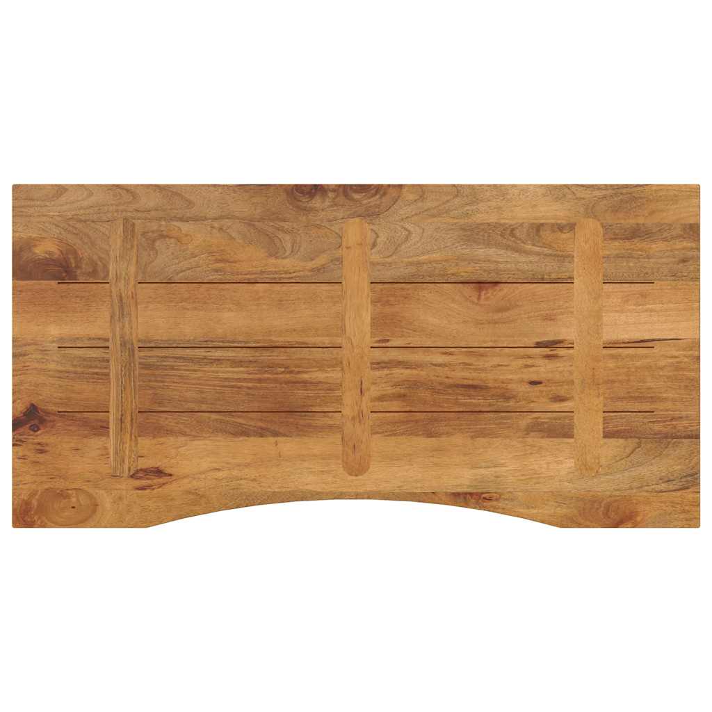 vidaXL Desk Top with Curve 110x50x2,5 cm Solid Wood Rough Mango 4