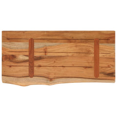 vidaXL Wall Shelf 60x30x2.5 cm Rectangular Solid Wood Acacia Live Edge 5