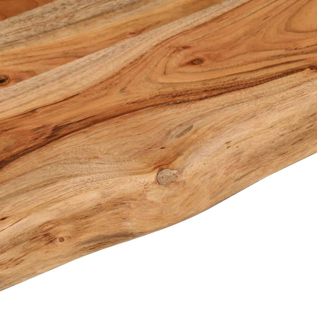 vidaXL Wall Shelf 60x30x2.5 cm Rectangular Solid Wood Acacia Live Edge 6