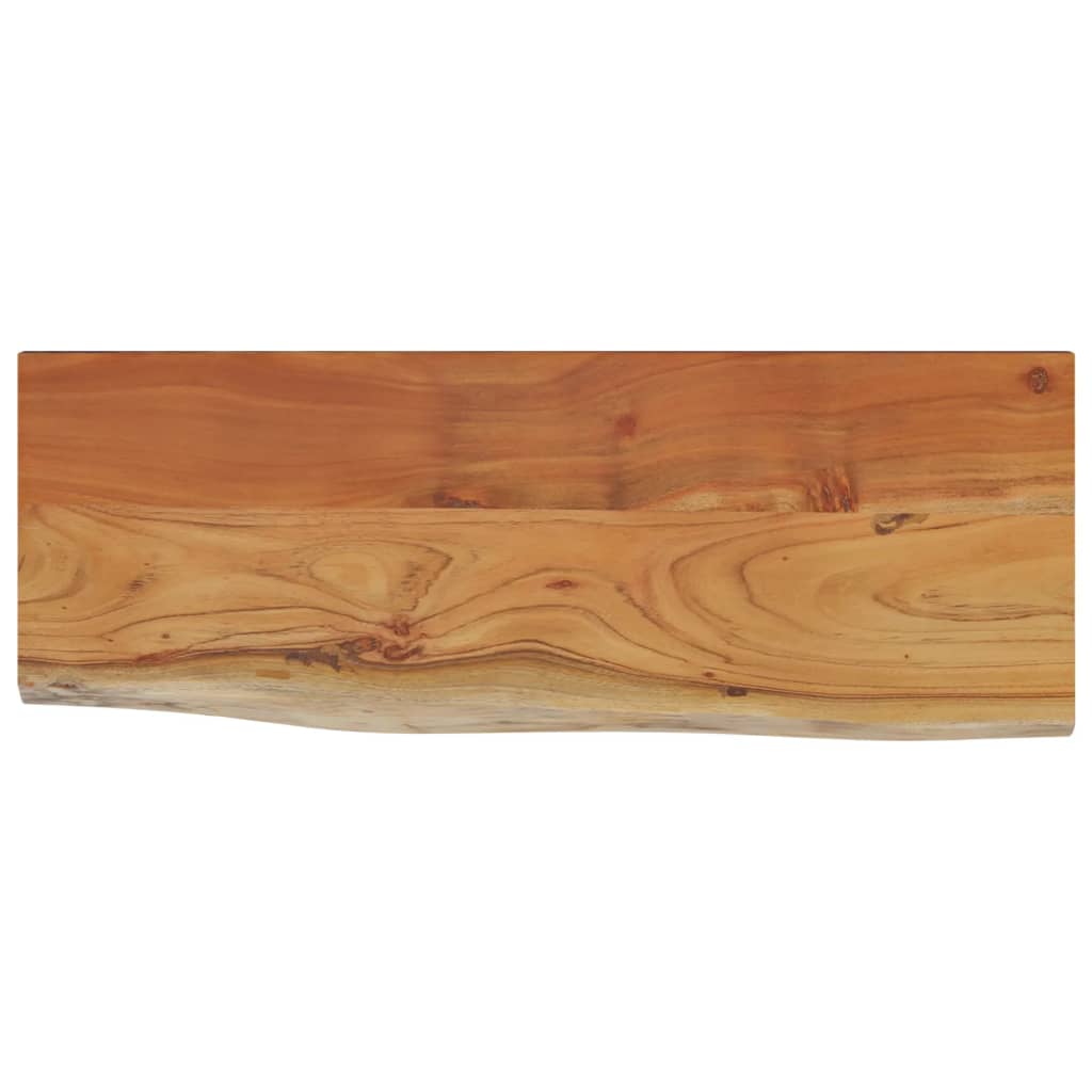 vidaXL Wall Shelf 70x30x2.5 cm Rectangular Solid Wood Acacia Live Edge 2