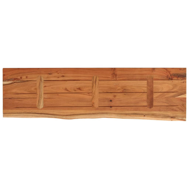 Wall Shelf 90x30x2.5 cm Rectangular Solid Wood Acacia Live Edge