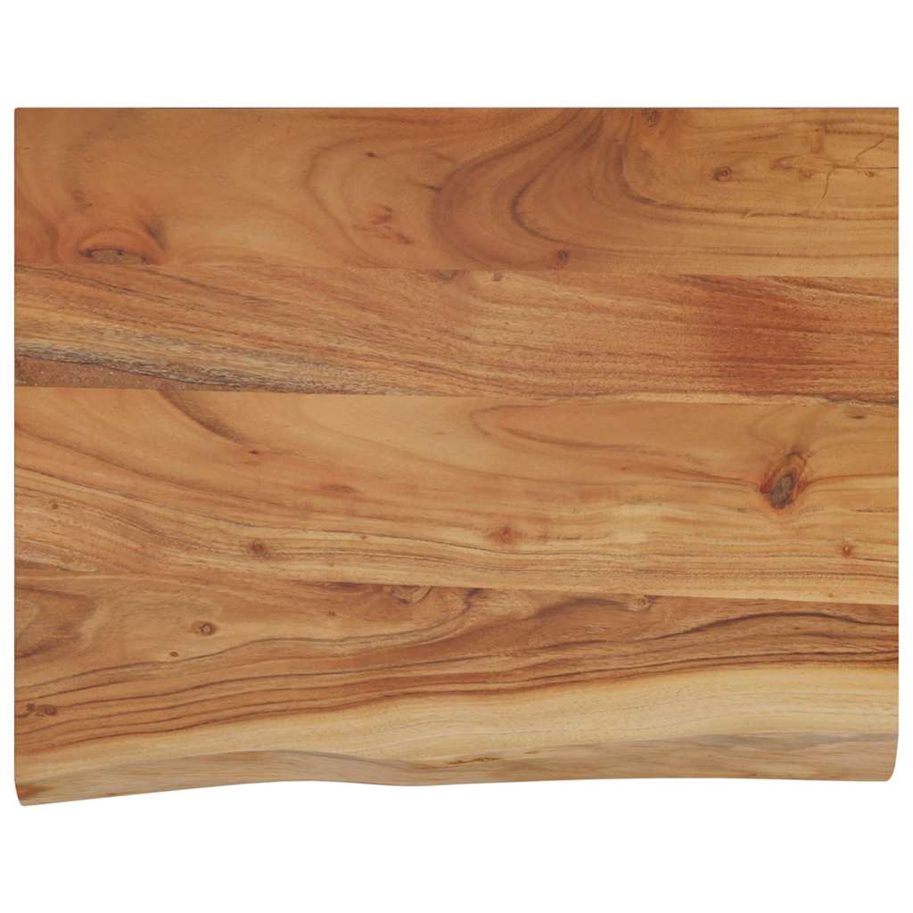 vidaXL Wall Shelf 50x40x2,5 cm Rectangular Solid Wood Acacia Live Edge 2