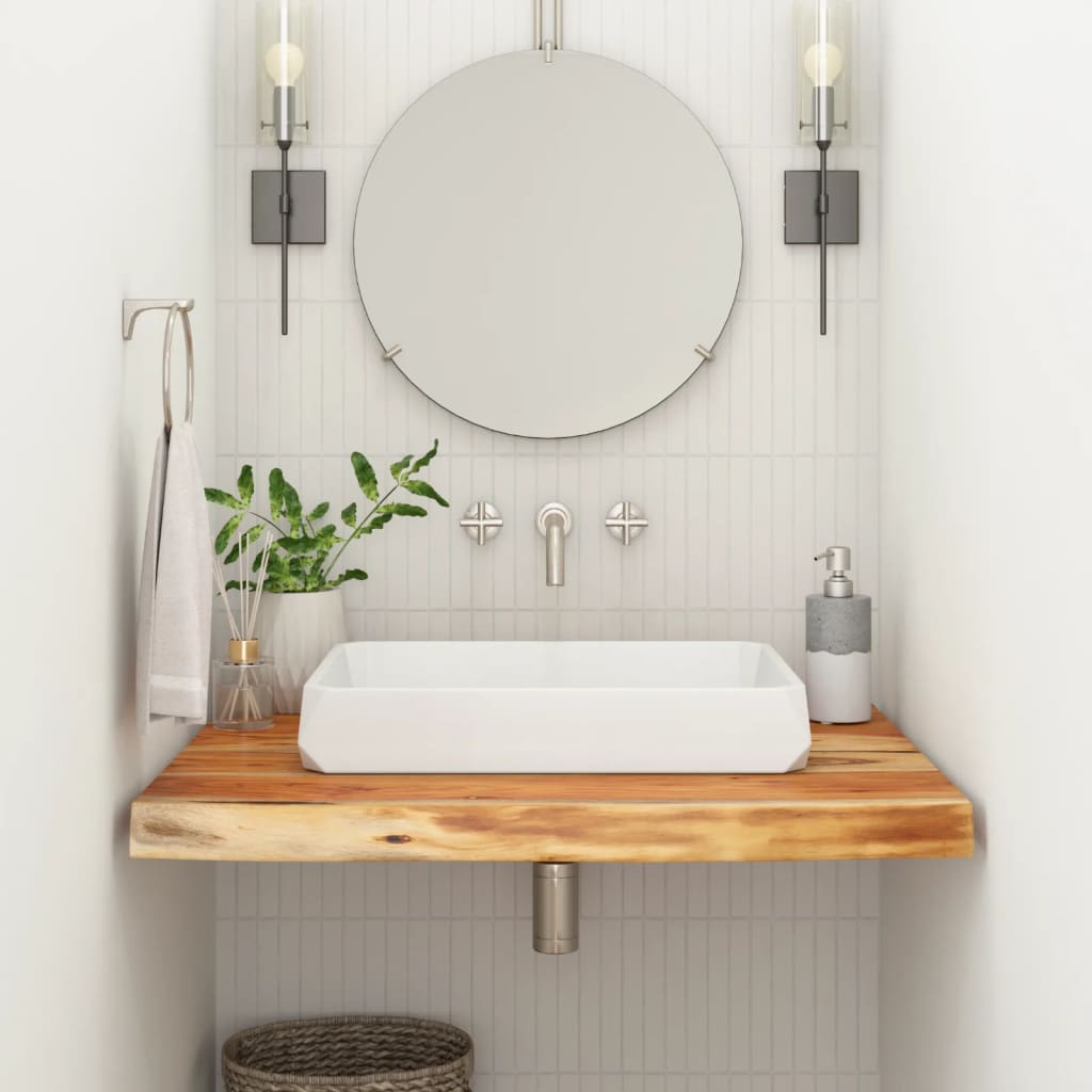 vidaXL Bathroom Countertop 60x60x2.5 cm Square Solid Wood Acacia 1