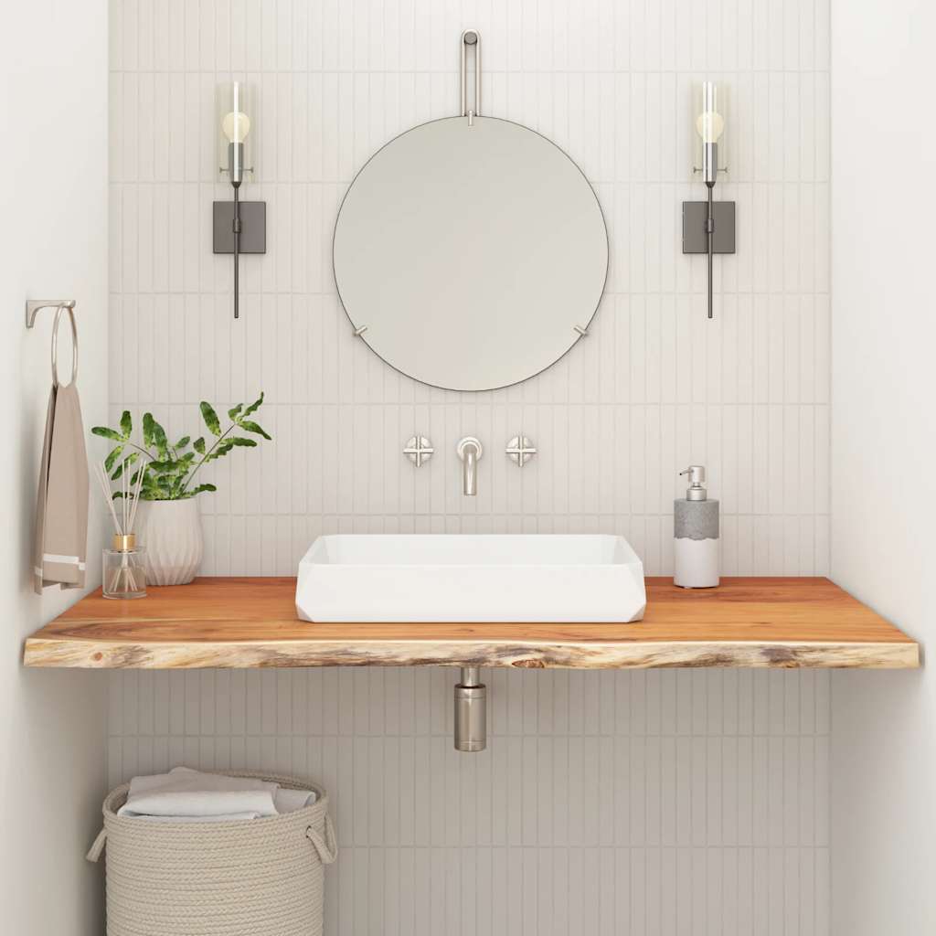 Bathroom Countertop 60x60x2.5 cm Square Solid Wood Acacia Natural Solid Acacia Wood 90 cm