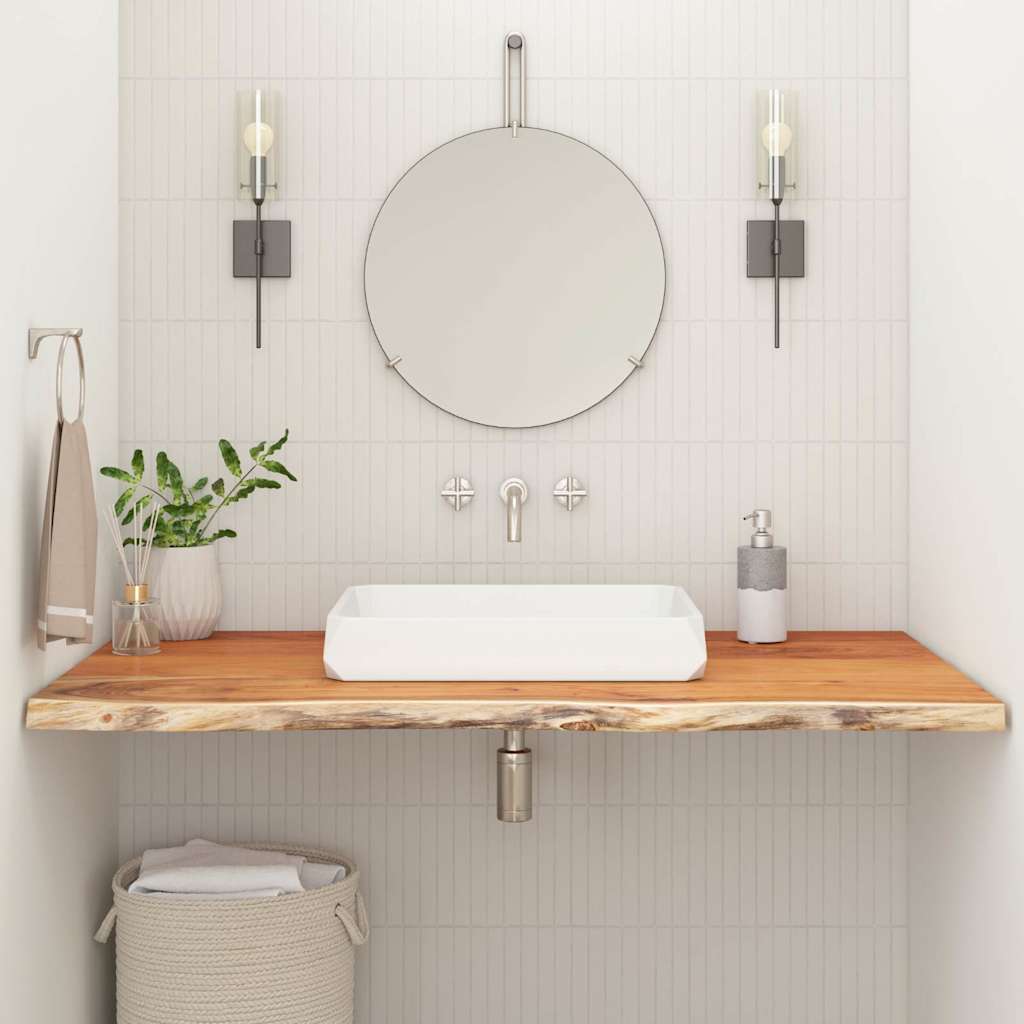 Bathroom Countertop 60x60x2.5 cm Square Solid Wood Acacia Natural Solid Acacia Wood 140 cm