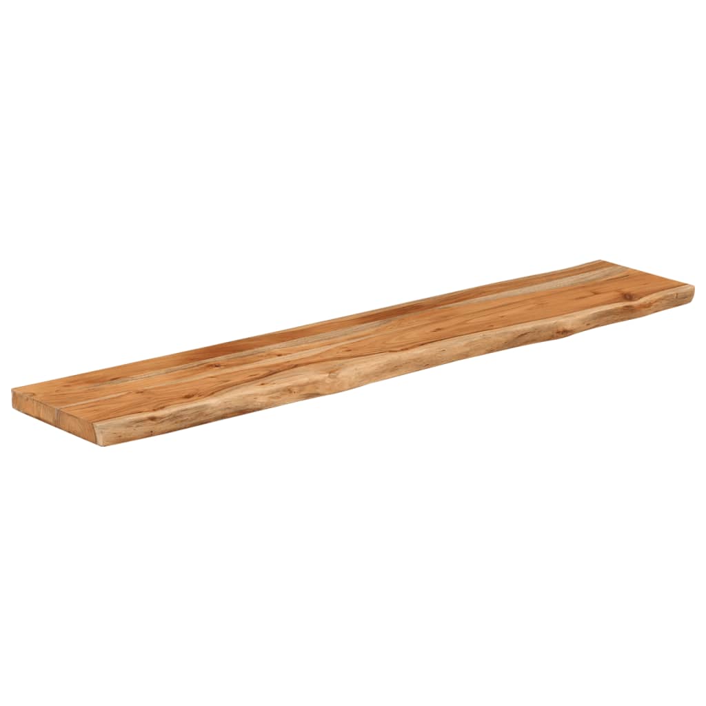 vidaXL Wall Shelf 100x20x3.8 cm Rectangular Solid Wood Acacia Live Edge 3