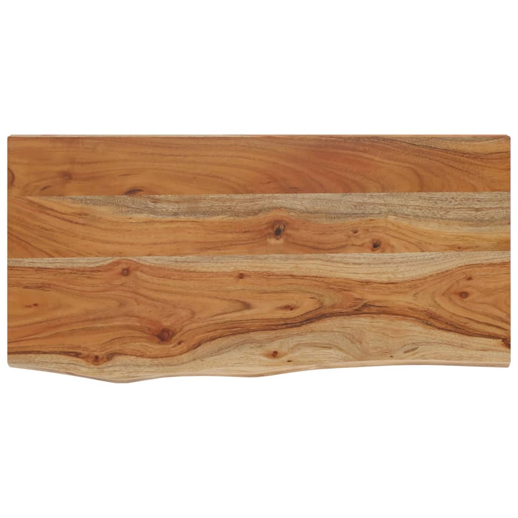 vidaXL Wall Shelf 60x30x3.8 cm Rectangular Solid Wood Acacia Live Edge 2