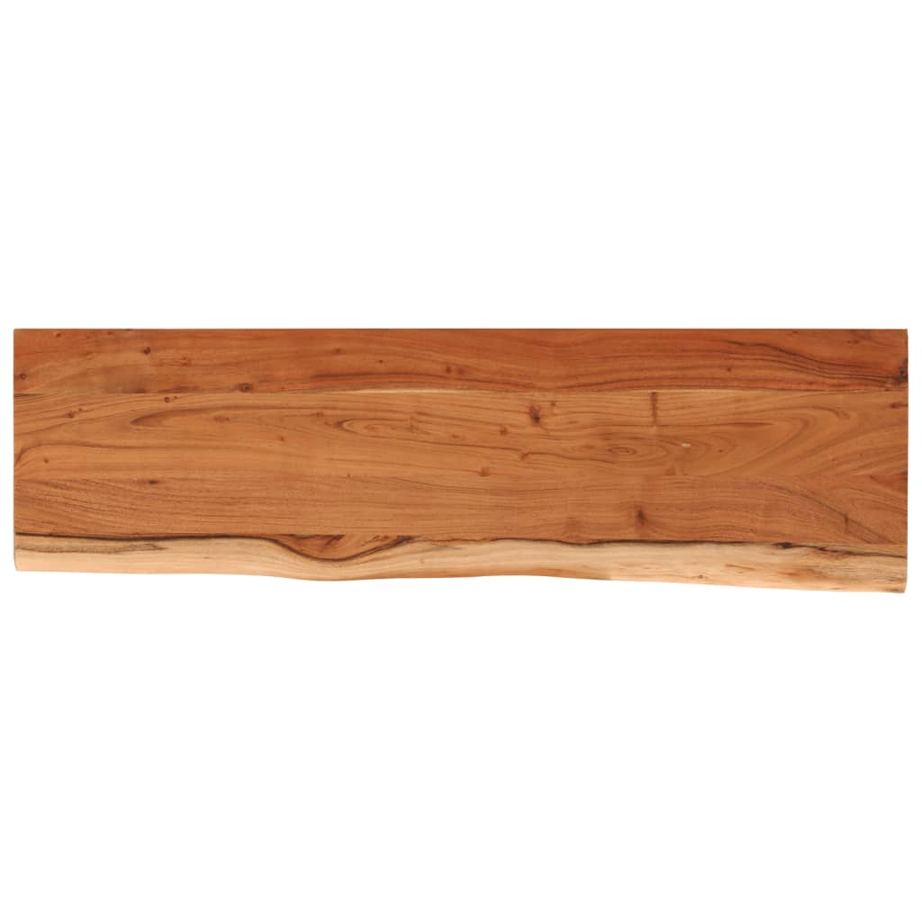 vidaXL Wall Shelf 90x30x3.8 cm Rectangular Solid Wood Acacia Live Edge 2