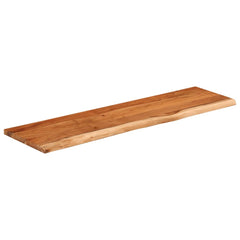 vidaXL Wall Shelf 90x30x3.8 cm Rectangular Solid Wood Acacia Live Edge 3