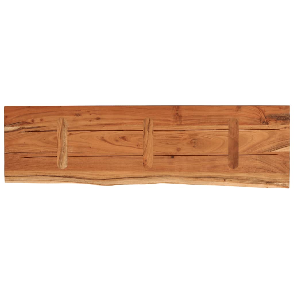 vidaXL Wall Shelf 90x30x3.8 cm Rectangular Solid Wood Acacia Live Edge 5