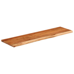 vidaXL Wall Shelf 110x30x3.8 cm Rectangular Solid Wood Acacia Live Edge 3