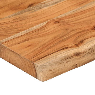 Table Top 140x30x3.8 cm Rectangular Solid Wood Acacia Live Edge