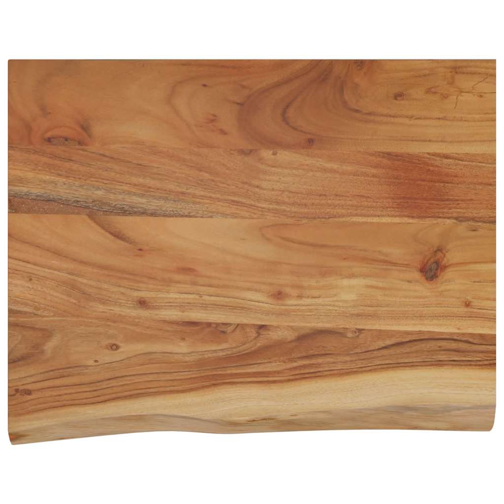 vidaXL Wall Shelf 50x40x3.8 cm Rectangular Solid Wood Acacia Live Edge 2