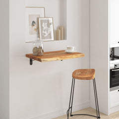 vidaXL Wall Shelf 60x40x3.8 cm Rectangular Solid Wood Acacia Live Edge 1